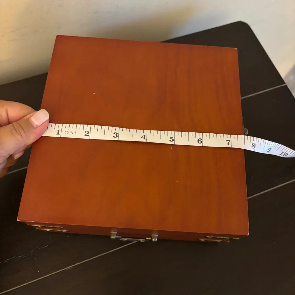 Bulova Wooden Fold Out Mantle Clock | Vintage | Trunk Style | Tested-Works